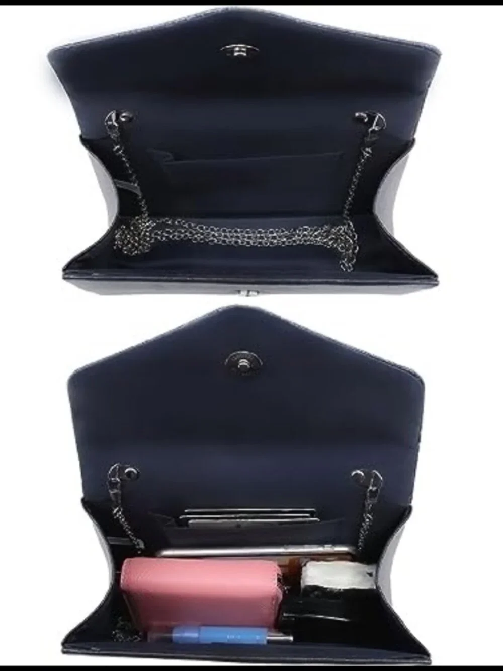 Shiny Glittering Evening Clutch Party Wedding Purse with Chain Strap